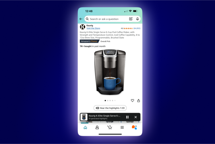 توضیحات محصولات آمازون با صداهای هوش مصنوعی